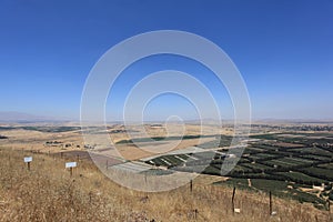 Syria Israel Border from Mount Bental, Golan