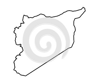 Syria Outline Silhouette Map