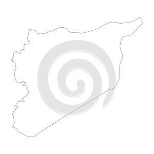 Syria vector country map outline