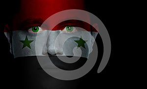 Syrian Flag - Male Face