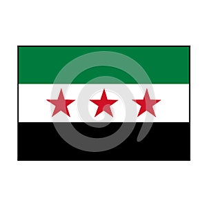 Syrian National Coalition Syrian Interim Government Flag Circle Vector