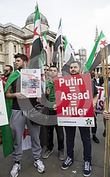 Syrian Rally in Trafalgar Square to support Medics Under Fire