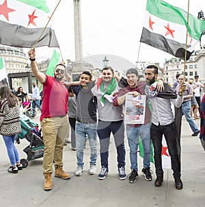 Syrian Rally in Trafalgar Square to support Medics Under Fire