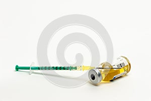 Syringe with a ampoule