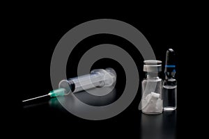 Syringe with ampule