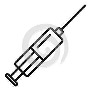 Syringe antibiotic resistance icon outline vector. Bacteria disease