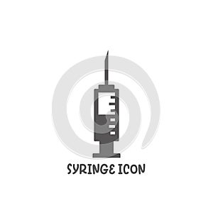 Syringe icon simple flat style vector illustration
