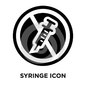 Syringe icon vector isolated on white background, logo concept o