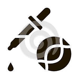 Syringe Injection Vaccine Biomaterial glyph icon