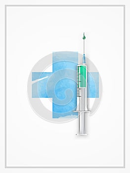 Syringe injections vaccination