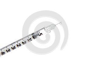 Syringe insulin ready for injection