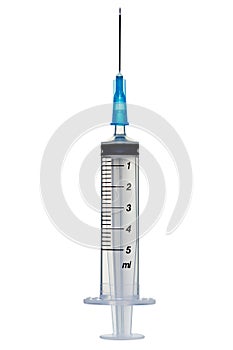 Syringe isolated with clipping path