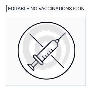 Syringe line icon