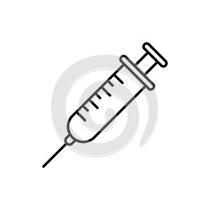 Syringe Medical Healthcare Icon Vector Template Logo Illustration Design