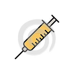 Syringe Medical Healthcare Icon Vector Template Logo Illustration Design