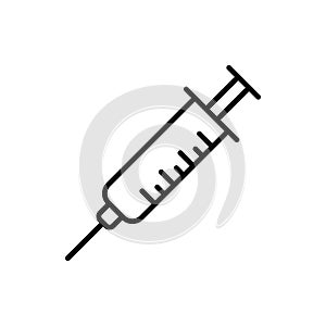 Syringe Medical Healthcare Icon Vector Template Logo Illustration Design