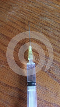 Syringe with medical liquid