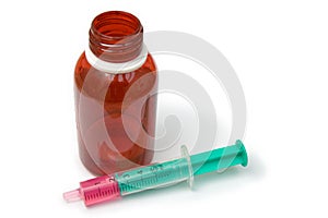 Syringe with medicine