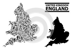 Syringe Mosaic Map of England