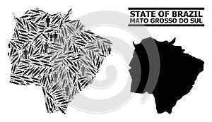 Syringe Mosaic Map of Mato Grosso Do Sul State