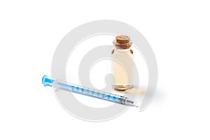 Syringe with natural medicament