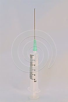 Syringe with needle photo