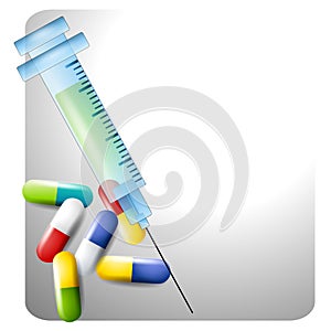 Syringe Needle and Pills