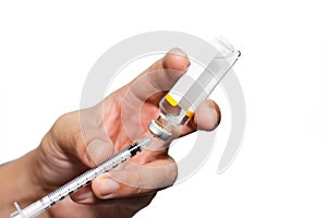 Syringe out medication technique from the ampule