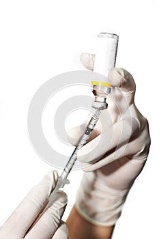 Syringe out medication technique from the ampule