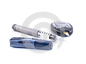 Syringe pen, glucometer and insulin pen
