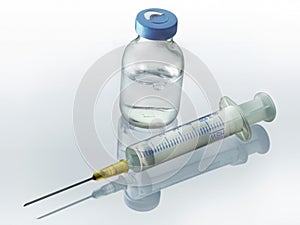 Syringe and penicillin photo