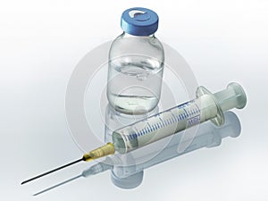 Syringe and penicillin