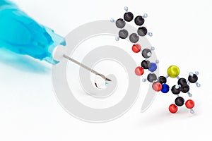 Syringe and Penicillin V composite photo