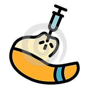 Syringe plastic surgery icon color outline vector