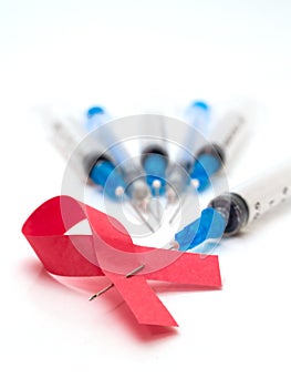 Syringe and ribbon