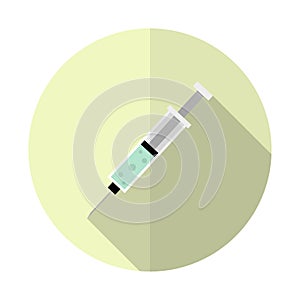 Syringe symbol flat icon vector design