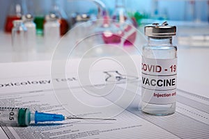Syringe and Toxic Report for Covid Vaccine - Lab Photo