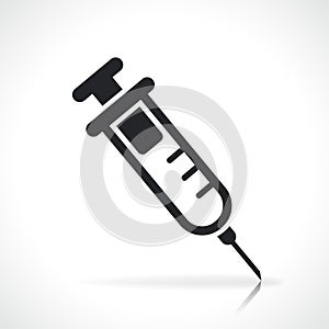 Syringe vaccination icon isolated design