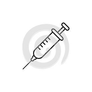 Syringe/vaccine icon on white background