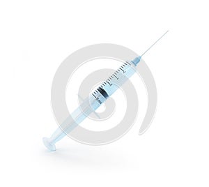 Syringe on a white background 3D illustration, 3D rendering