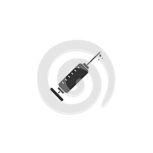 Syringe on white background. vector flat style symbol