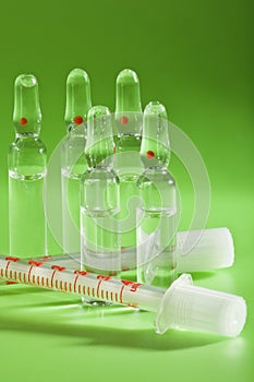 Syringes and ampules photo