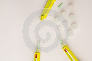 Syringes pens with insulin for diabetic patients