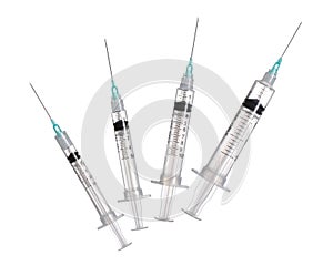 Syringes of various capacity and needle size