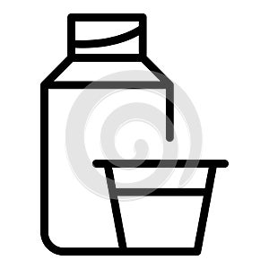 Syrup bottle icon outline vector. Medicine liquid