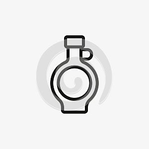 Syrup medicine bottle icon. Herbal syrup for medication