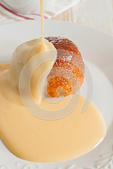 Treacle or Syrup Sponge and Custard