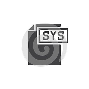 Sys format document icon vector