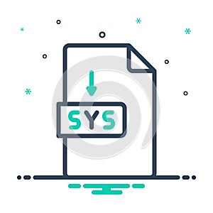Mix icon for Sys, document and software