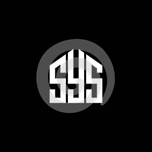 SYS letter logo design on BLACK background. SYS creative initials letter logo concept. SYS letter design.SYS letter logo design on